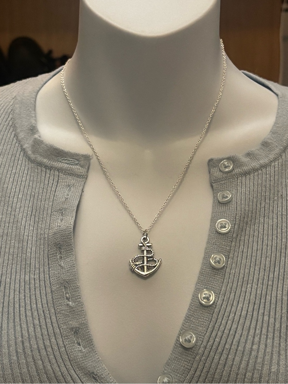 (3 for $10) Silver Anchor Pendant Necklace - Women's Jewelry